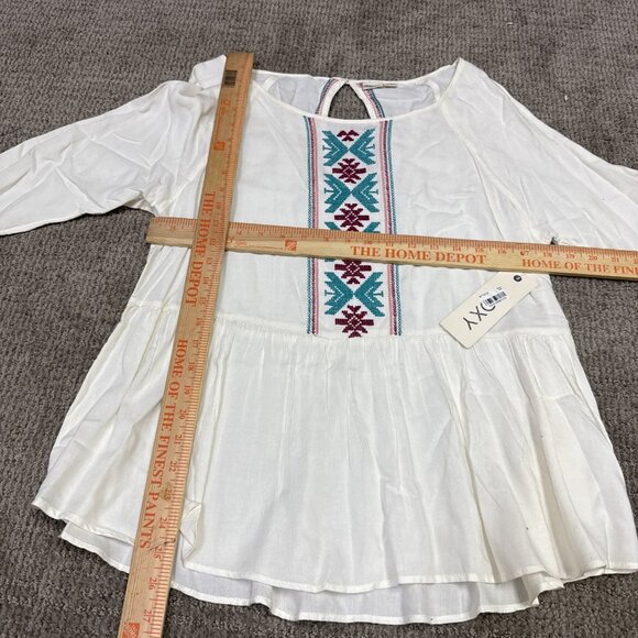 Roxy Blouse Ivory Long Sleeve Women’s Size Medium NWT - Picture 2 of 12